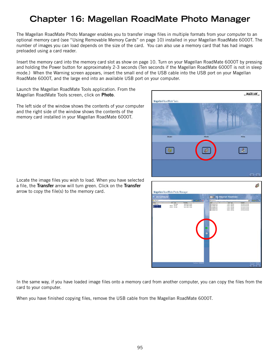 Chapter 16: magellan roadmate photo manager | Magellan RoadMate 6000T User Manual | Page 105 / 121