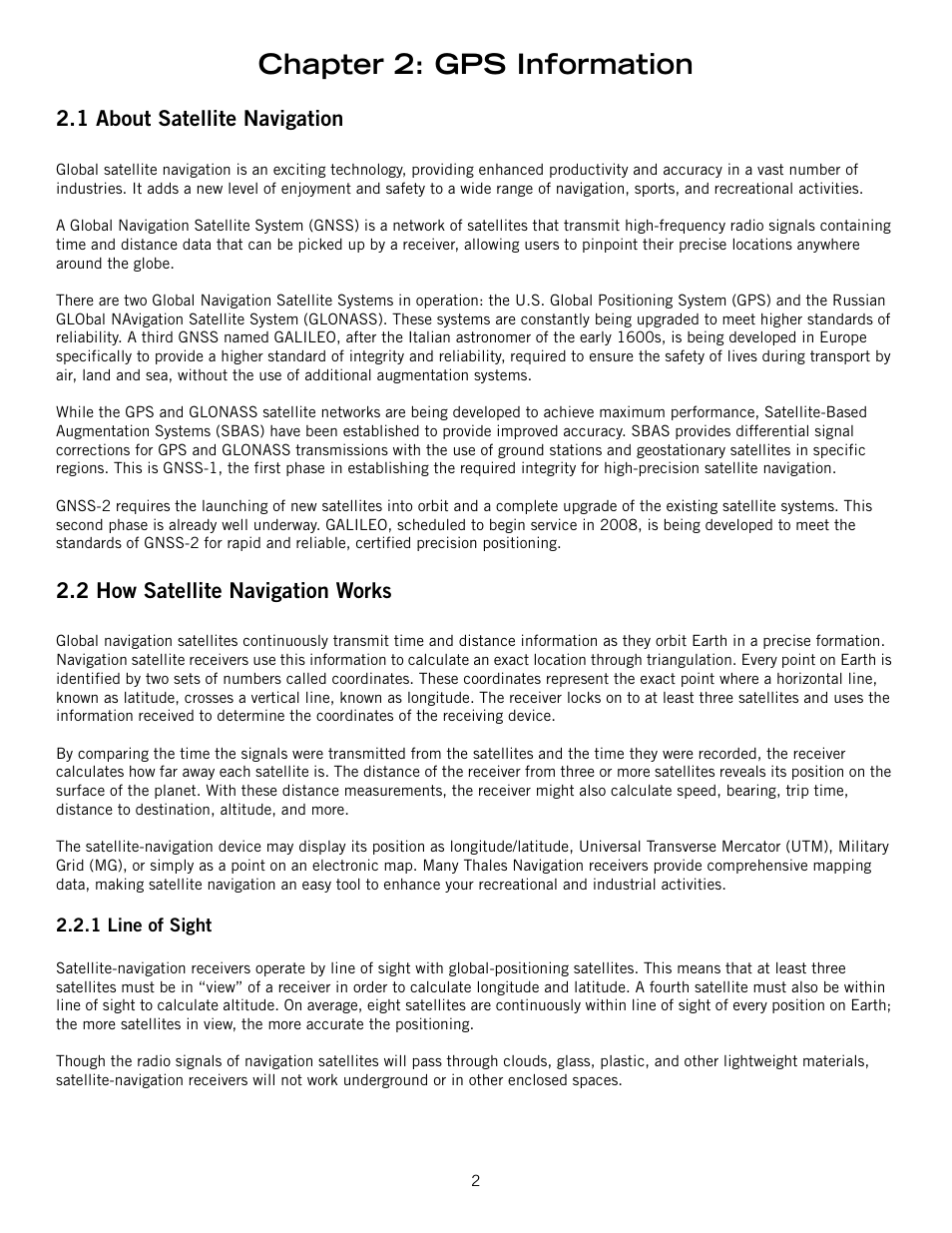 Chapter 2: gps information, 1 about satellite navigation, 2 how satellite navigation works | Magellan RoadMate 6000T User Manual | Page 12 / 121