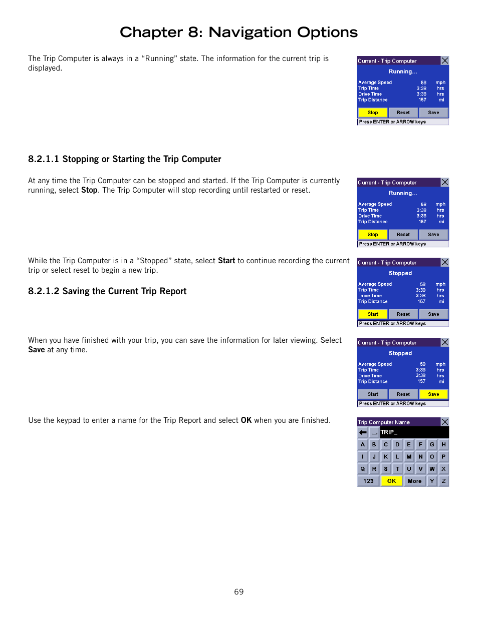 Chapter 8: navigation options | Magellan RoadMate 6000T User Manual | Page 79 / 121
