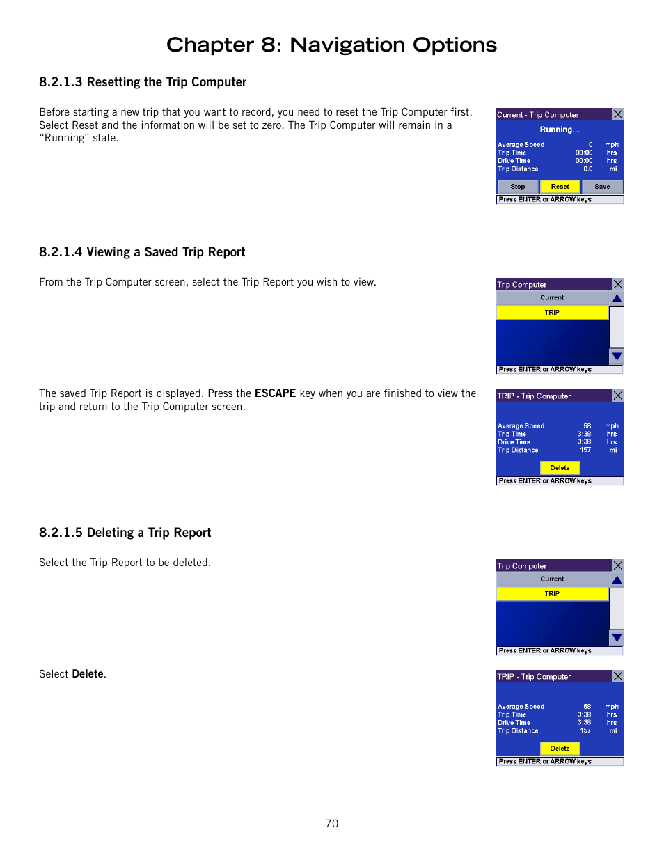 Chapter 8: navigation options | Magellan RoadMate 6000T User Manual | Page 80 / 121