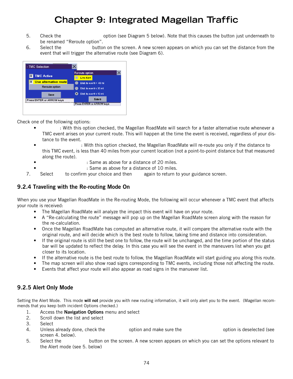Chapter 9: integrated magellan traffic | Magellan RoadMate 6000T User Manual | Page 84 / 121