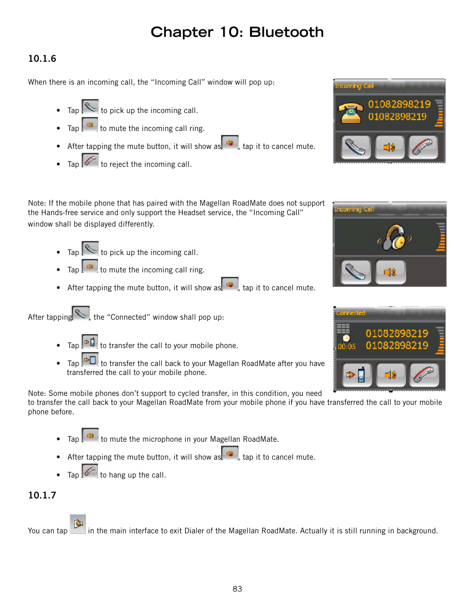 Chapter 10: bluetooth | Magellan RoadMate 6000T User Manual | Page 93 / 121
