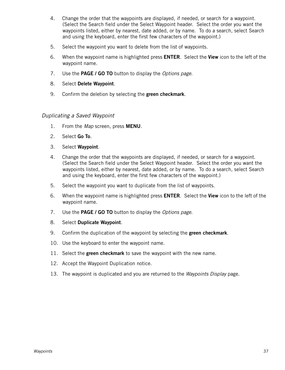 Duplicating a saved waypoint | Magellan Triton 2000 User Manual | Page 45 / 67
