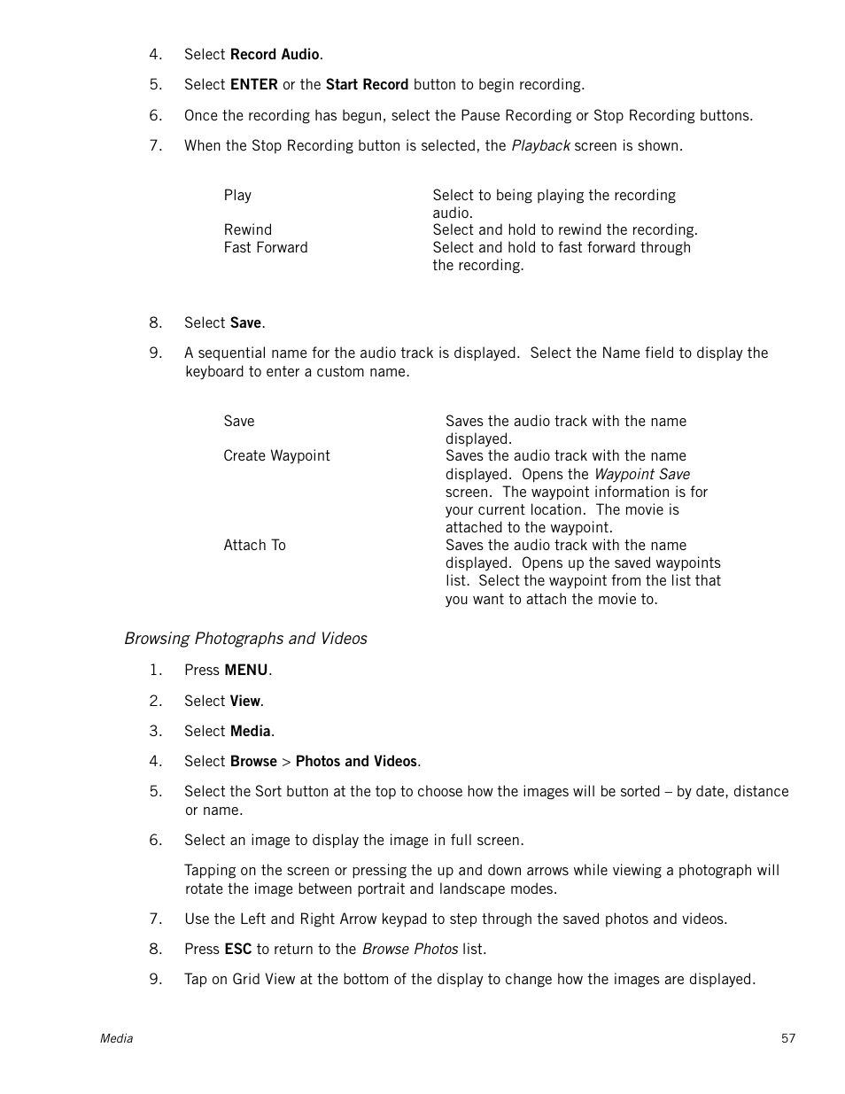 Browsing photographs and videos | Magellan Triton 2000 User Manual | Page 65 / 67