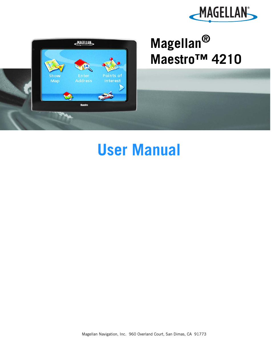 Magellan Maestro 4210 User Manual | 68 pages