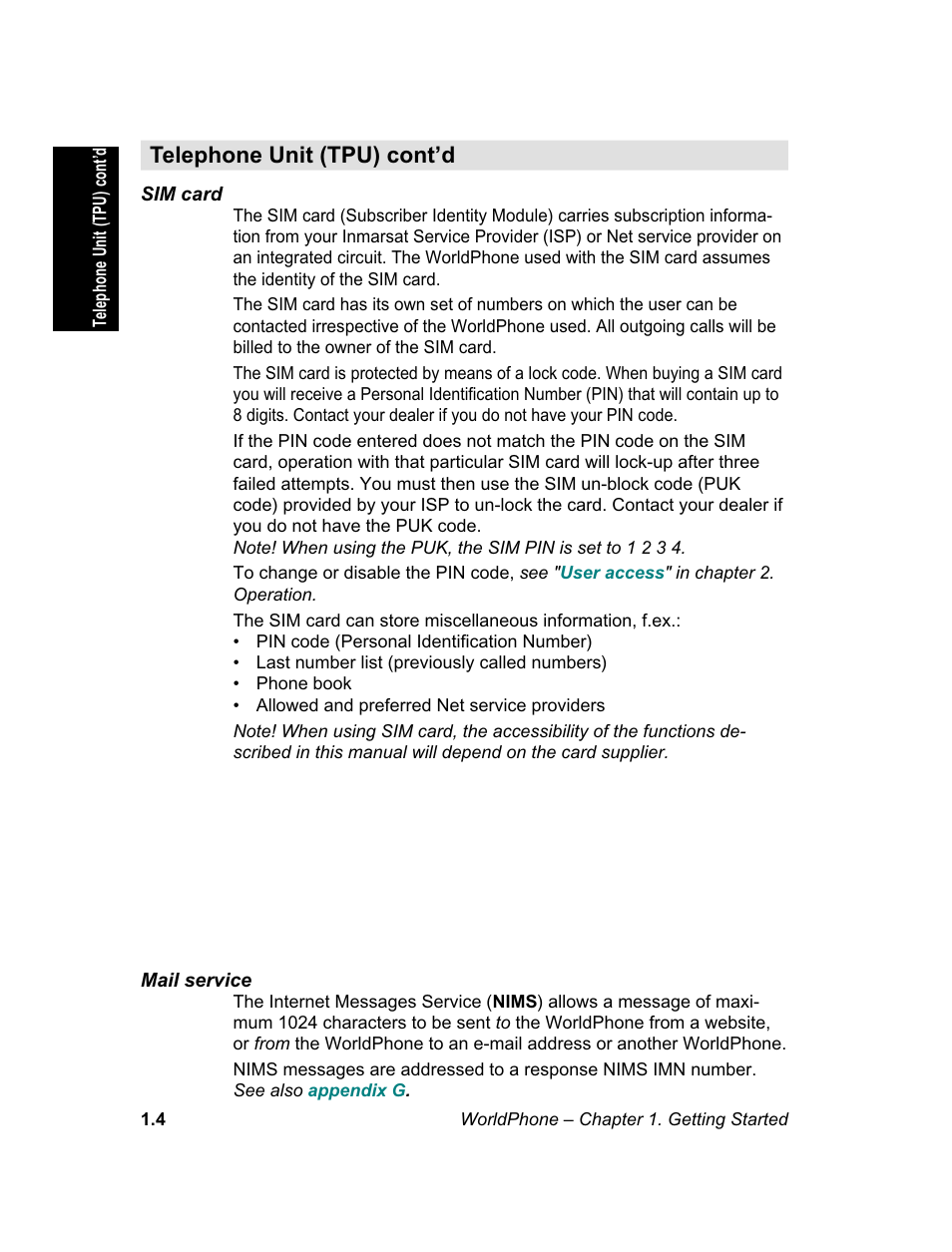 Telephone unit (tpu) cont’d | Magellan GLOBAL SATELLITE TELEPHONE User Manual | Page 10 / 164