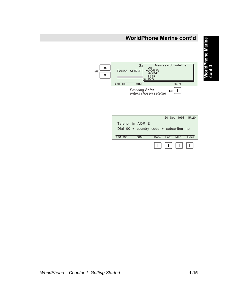 Worldphone marine cont’d | Magellan GLOBAL SATELLITE TELEPHONE User Manual | Page 21 / 164