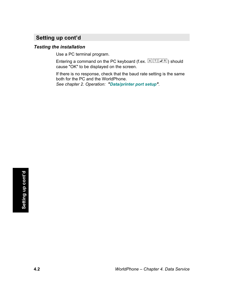 Setting up cont’d | Magellan GLOBAL SATELLITE TELEPHONE User Manual | Page 94 / 164