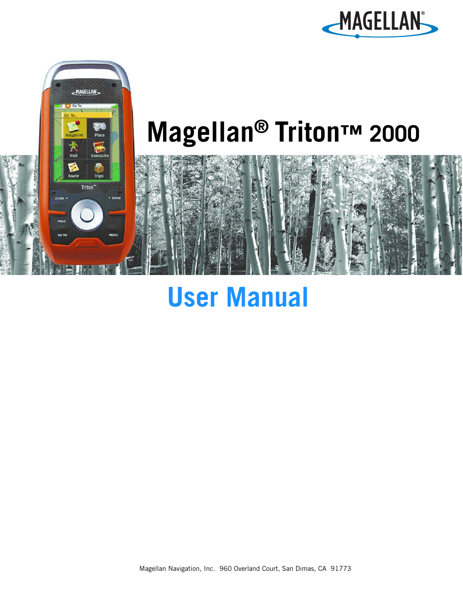 Magellan RoadMate 2000 User Manual | 33 pages