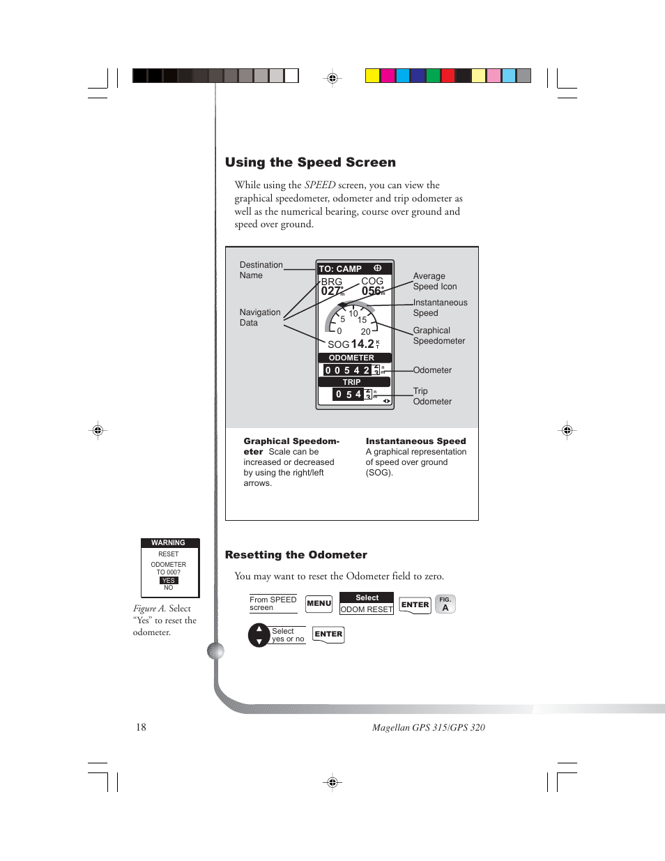 Using the speed screen | Magellan GPS 320 User Manual | Page 26 / 78