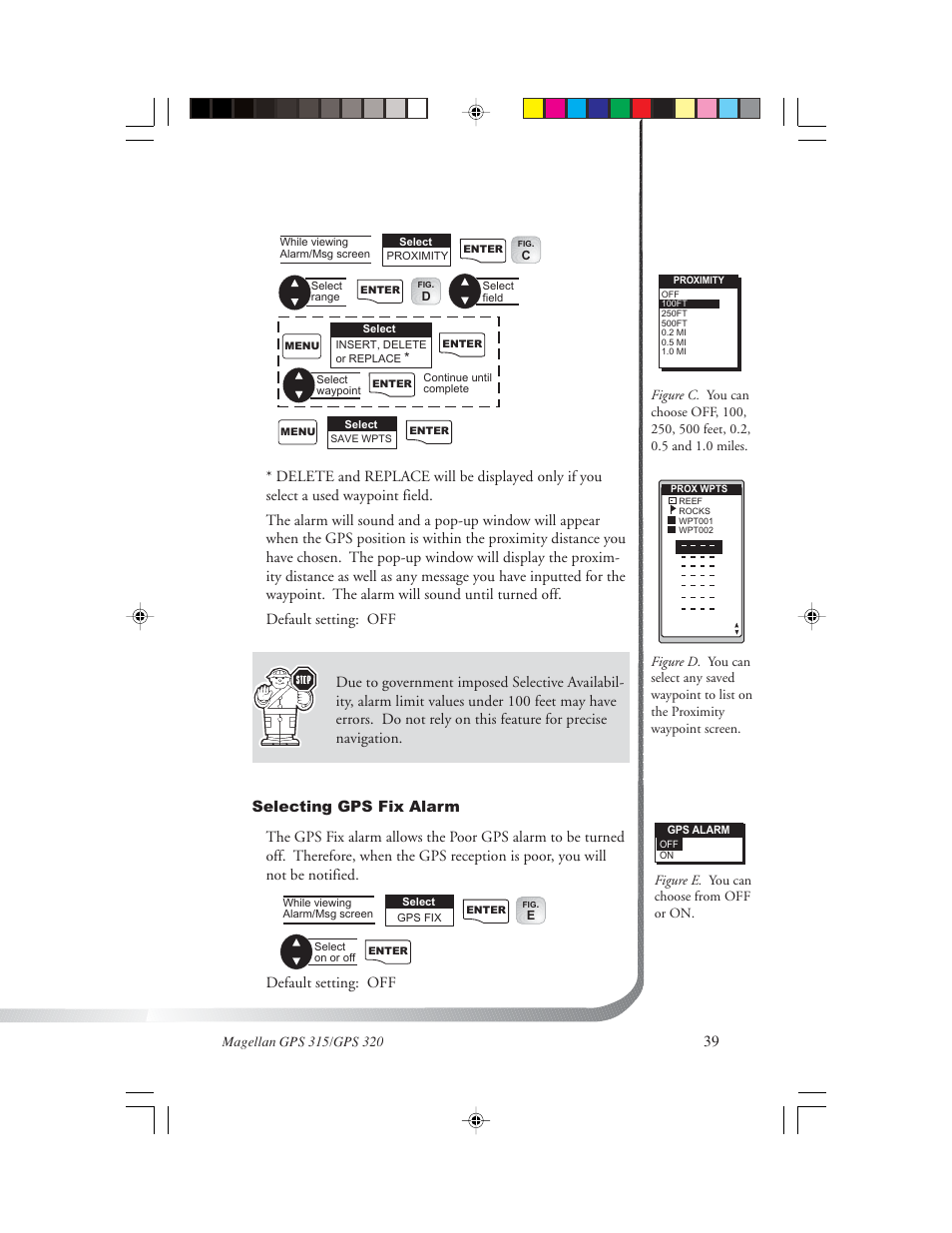 Default setting: off | Magellan GPS 320 User Manual | Page 47 / 78