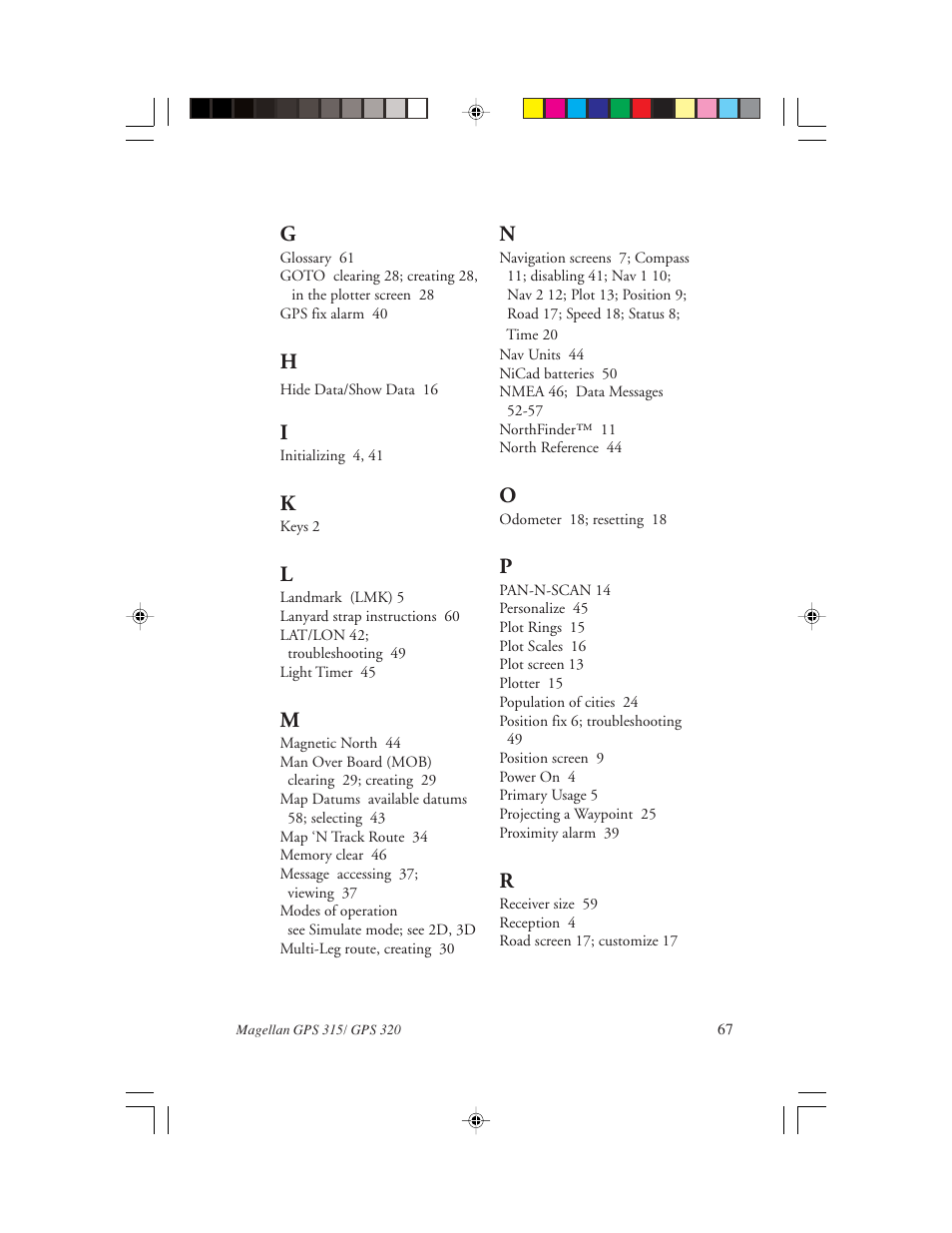 Magellan GPS 320 User Manual | Page 75 / 78