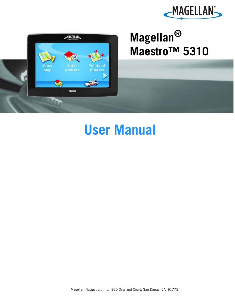 Magellan MAESTRO 5310 User Manual | 75 pages
