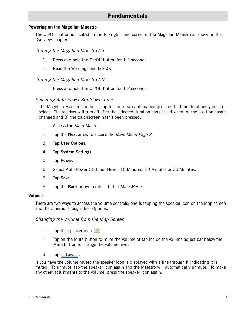 Fundamentals | Magellan MAESTRO 5310 User Manual | Page 15 / 75