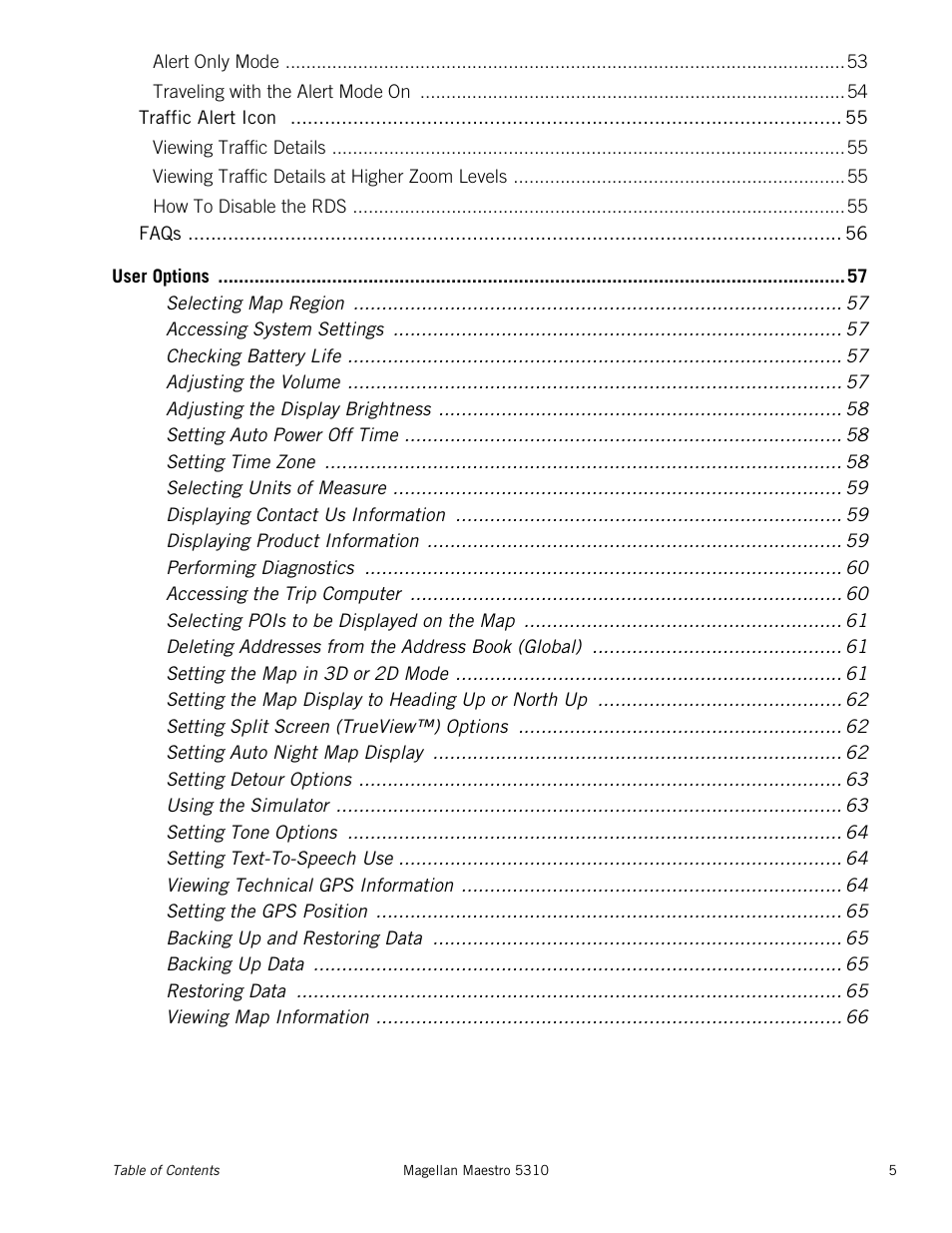 Magellan MAESTRO 5310 User Manual | Page 9 / 75