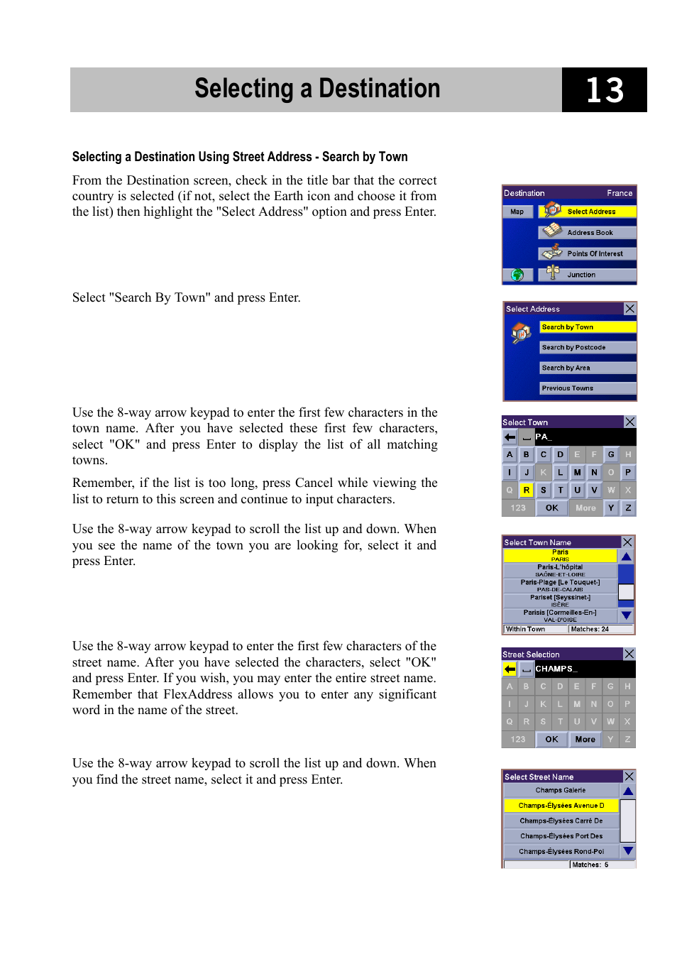 Selecting a destination | Magellan RoadMate 700 User Manual | Page 19 / 68
