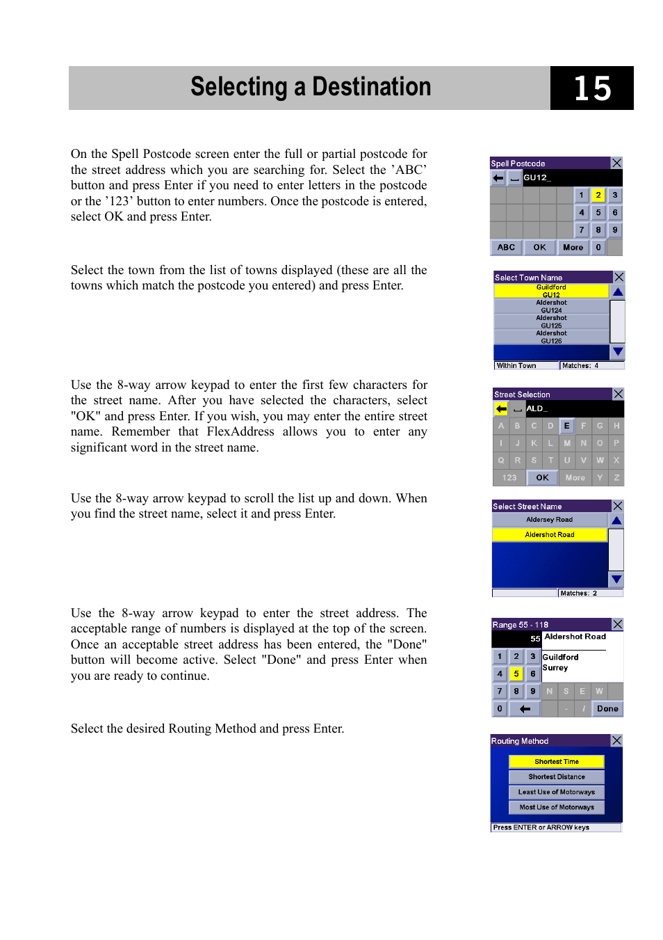 Selecting a destination | Magellan RoadMate 700 User Manual | Page 21 / 68