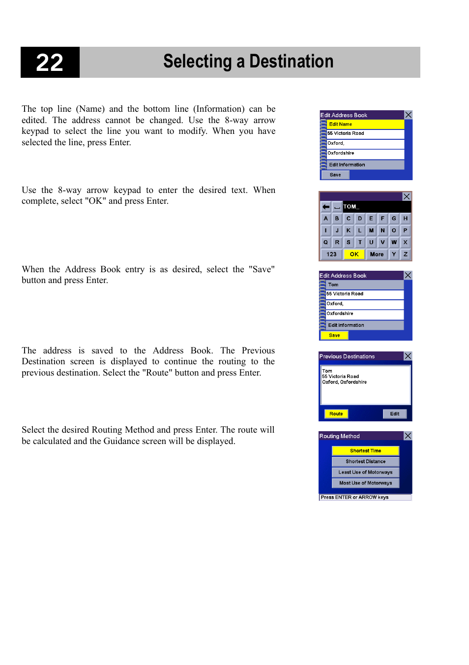 Selecting a destination | Magellan RoadMate 700 User Manual | Page 28 / 68