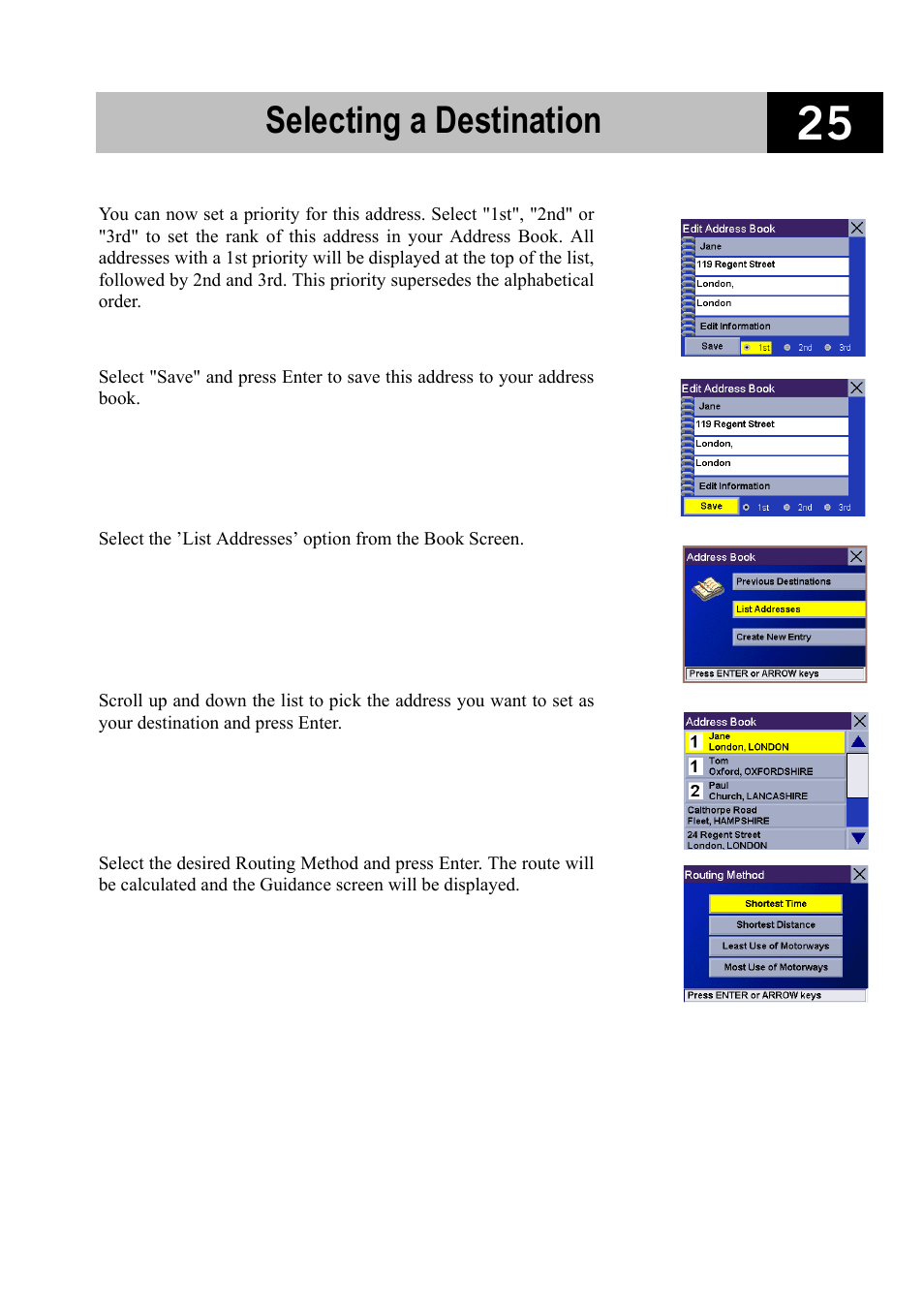 Selecting a destination | Magellan RoadMate 700 User Manual | Page 31 / 68