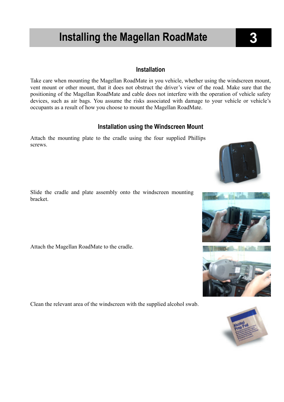 Installing the magellan roadmate | Magellan RoadMate 700 User Manual | Page 9 / 68