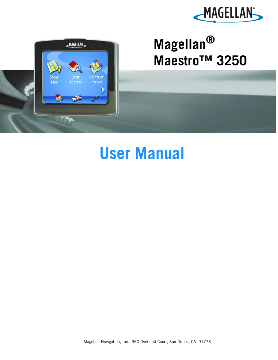 Magellan Maestro 3250 User Manual | 82 pages