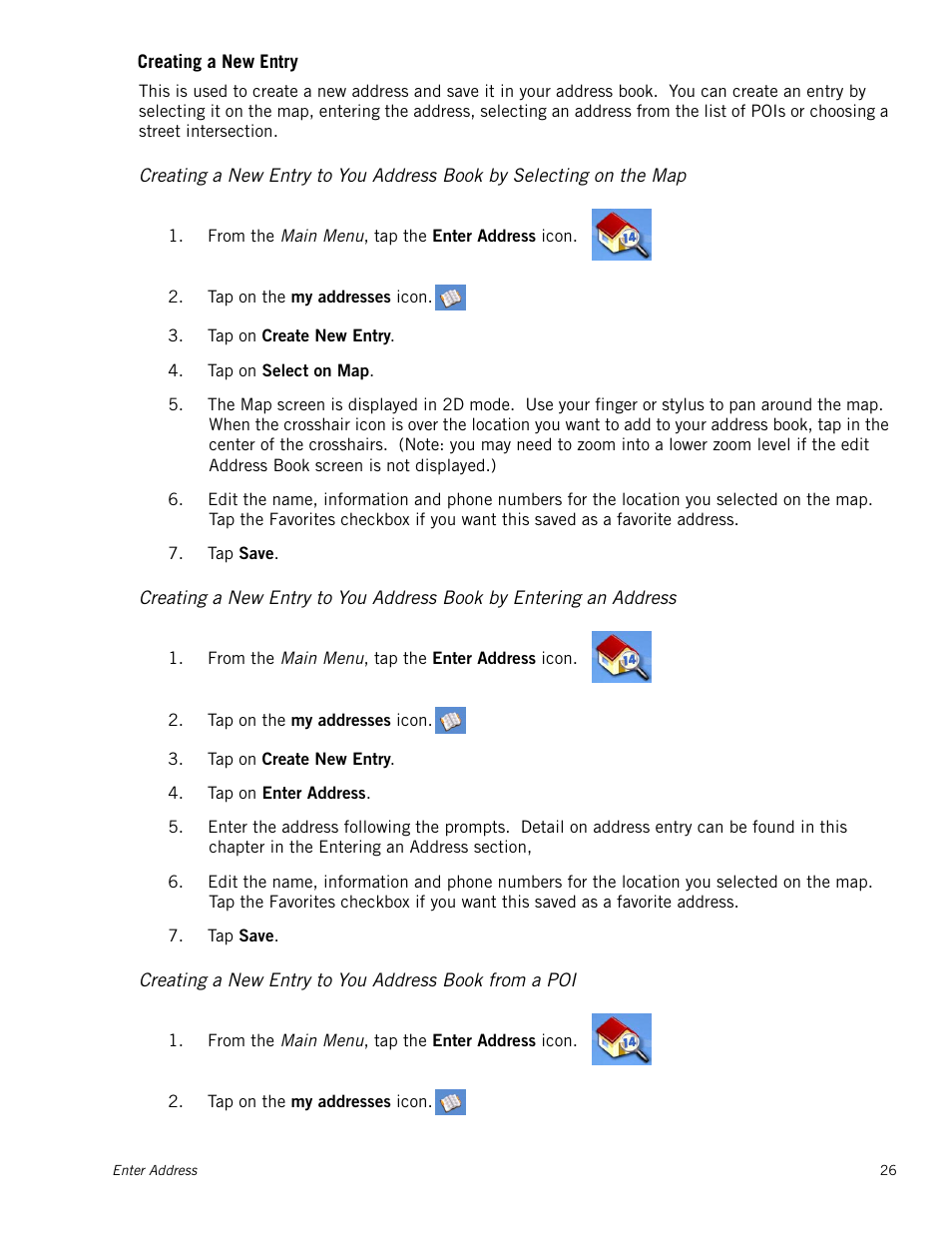 Creating a new entry | Magellan Maestro 3250 User Manual | Page 36 / 82