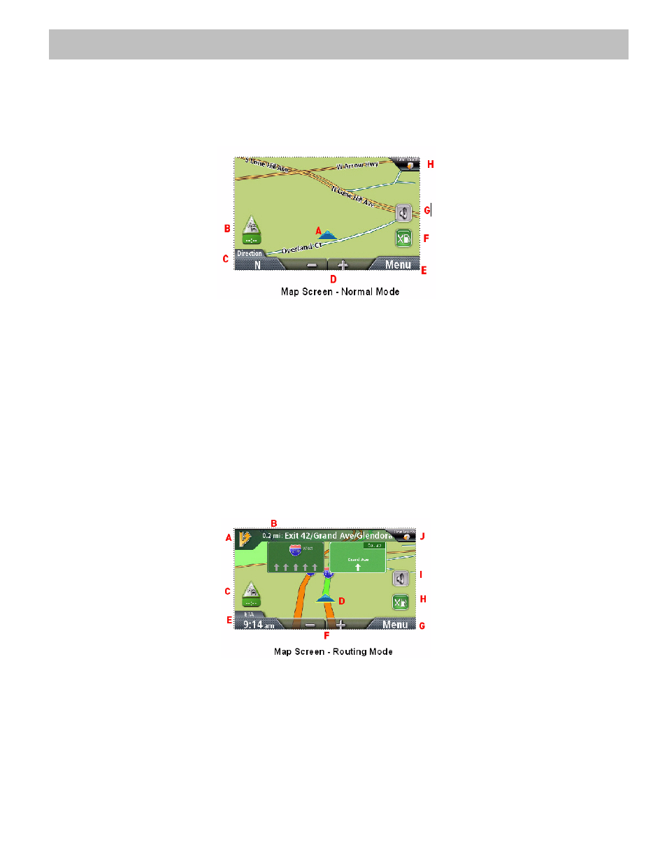 Map screen | Magellan RoadMate 2055 User Manual | Page 19 / 46
