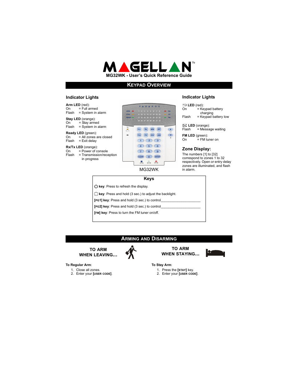 Magellan MG32WK User Manual | 2 pages