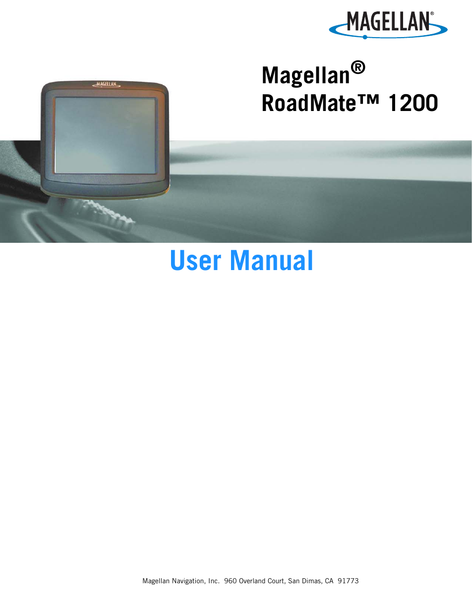 Magellan RoadMate 1200 User Manual | 59 pages