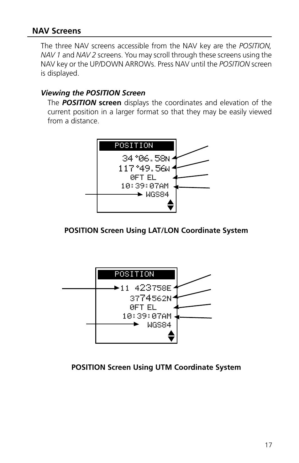Nav screens | Magellan eXplorist XL User Manual | Page 25 / 94
