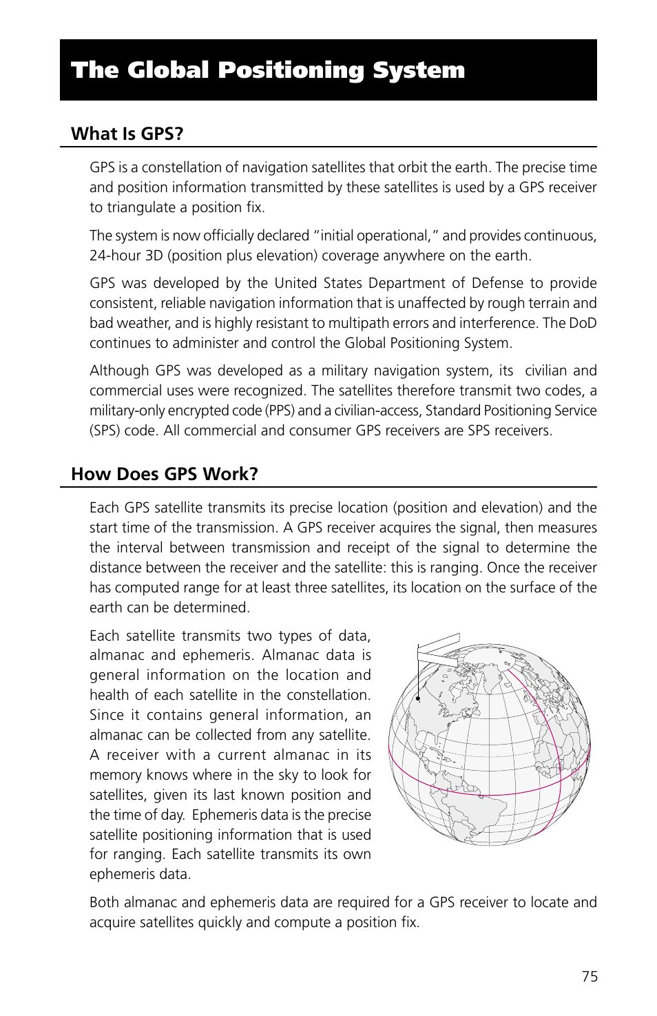The global positioning system, What is gps, How does gps work | Magellan eXplorist XL User Manual | Page 83 / 94