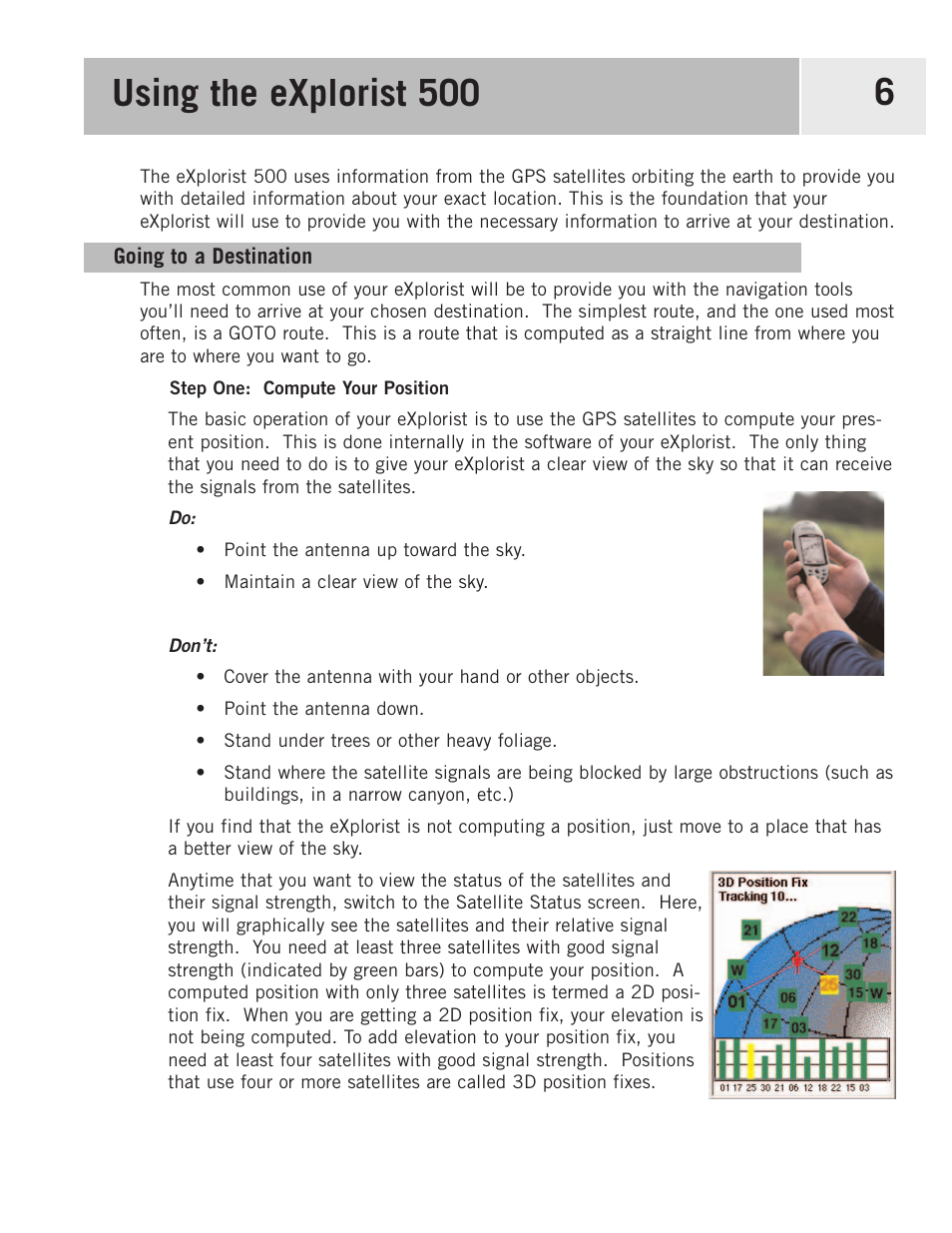 Using the explorist 500, Going to a destination | Magellan eXplorist 500 User Manual | Page 13 / 119