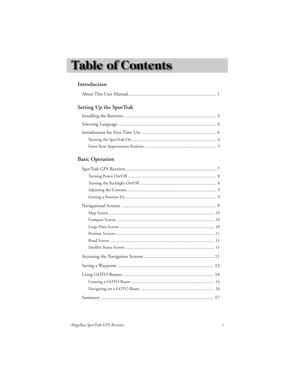 Magellan GPS receivers User Manual | Page 5 / 86
