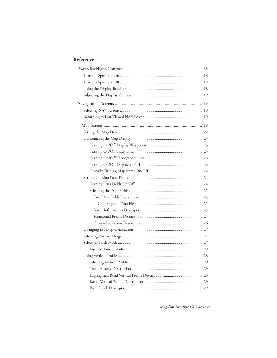 Reference | Magellan GPS receivers User Manual | Page 6 / 86