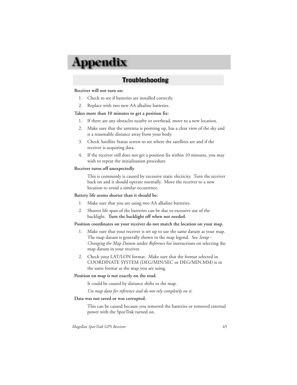 Magellan GPS receivers User Manual | Page 75 / 86