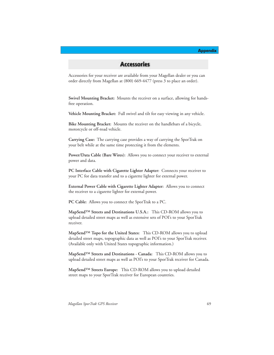 Magellan GPS receivers User Manual | Page 79 / 86