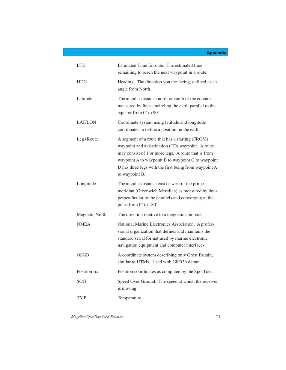Magellan GPS receivers User Manual | Page 85 / 86