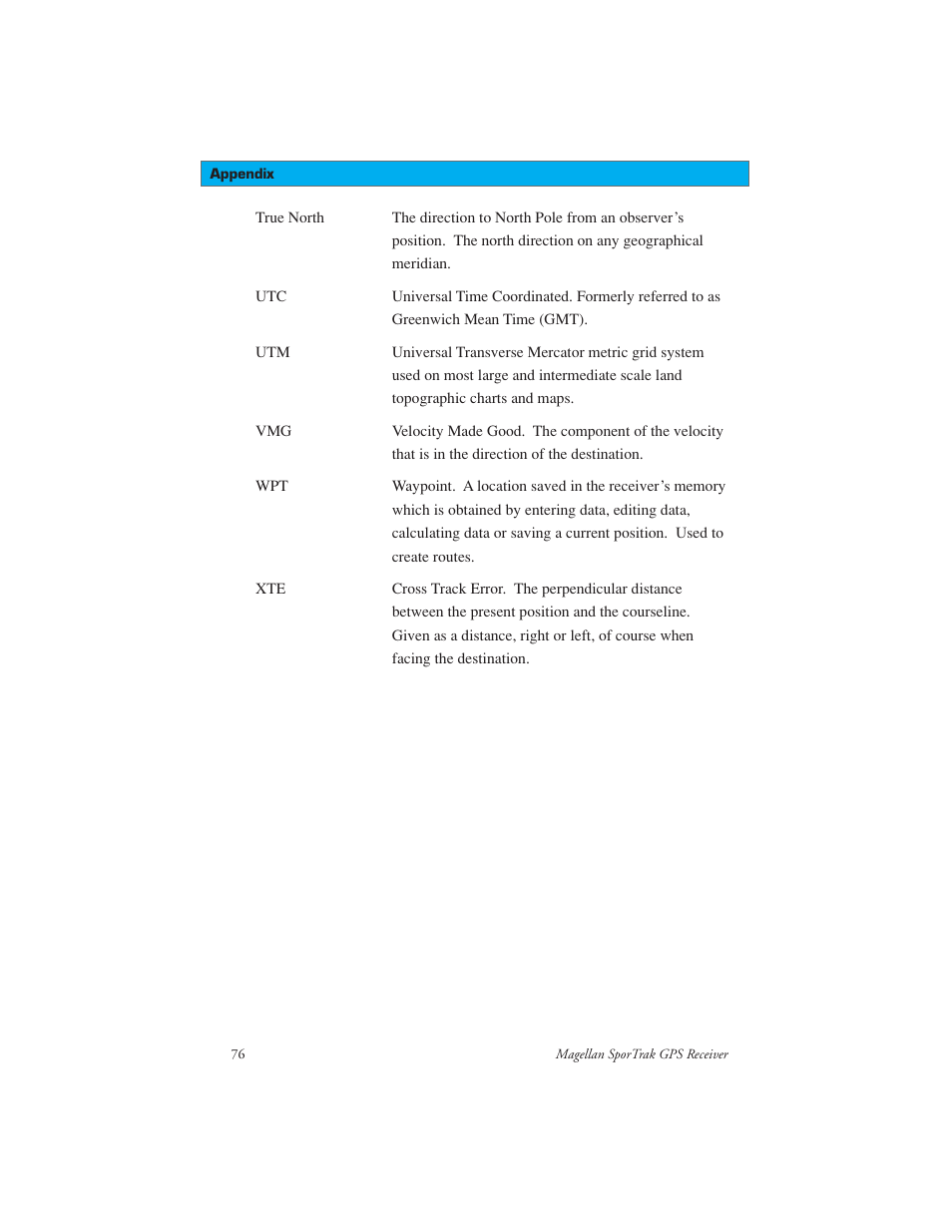 Magellan GPS receivers User Manual | Page 86 / 86