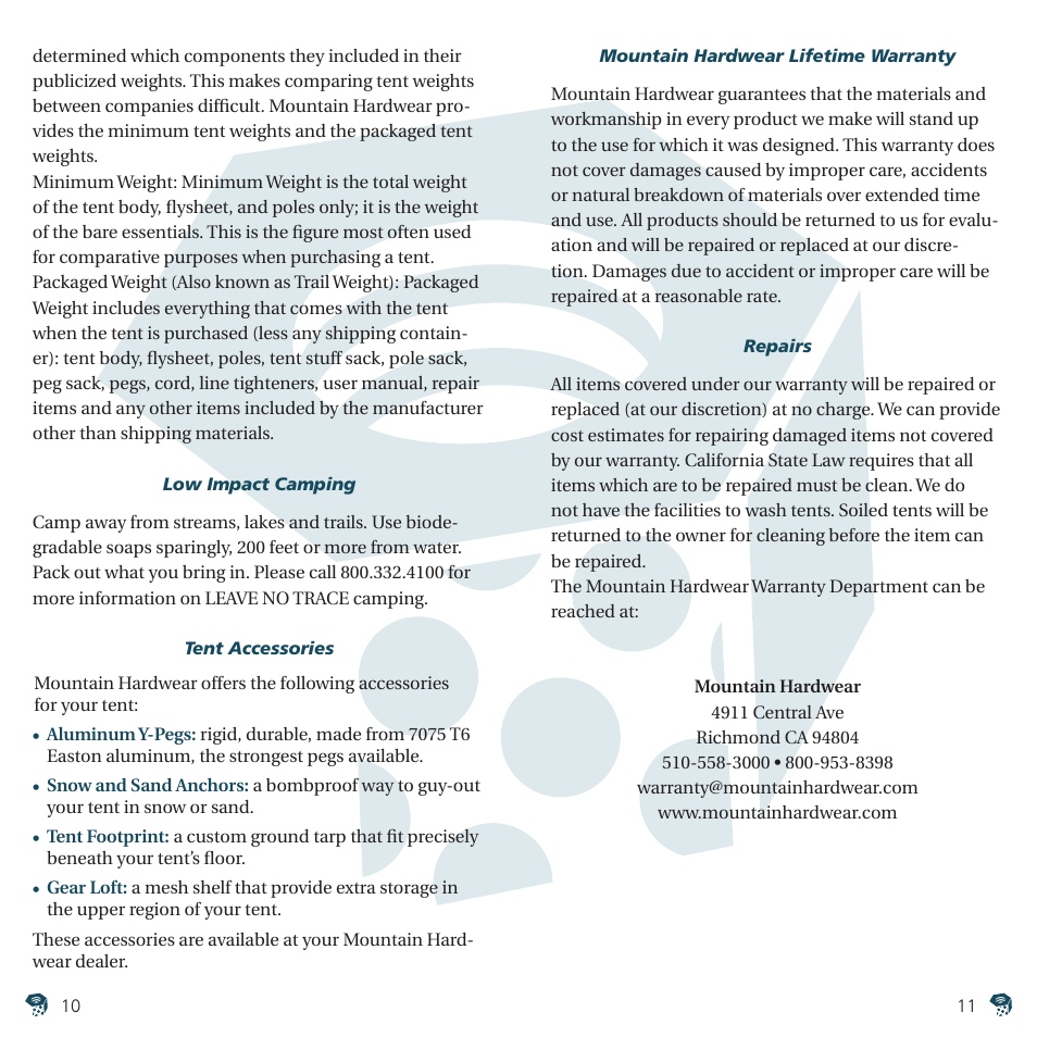 Mountain Hardwear Tent User Manual | Page 7 / 23