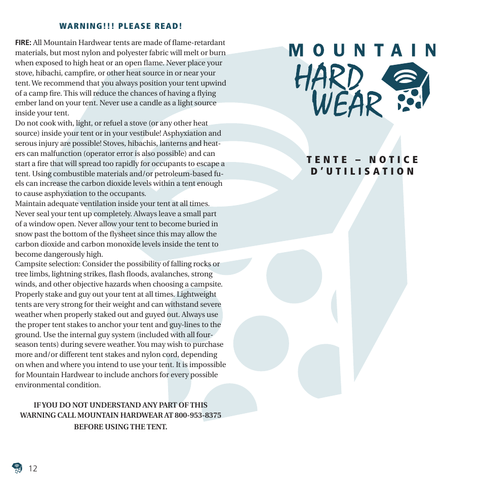 Mountain Hardwear Tent User Manual | Page 8 / 23