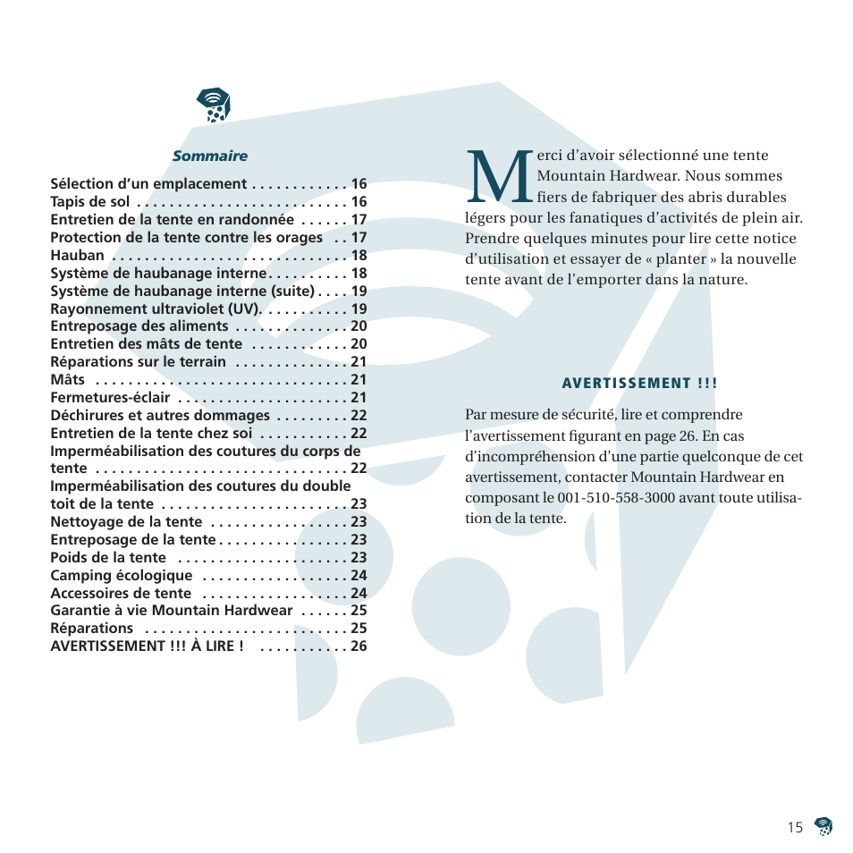 Mountain Hardwear Tent User Manual | Page 9 / 23