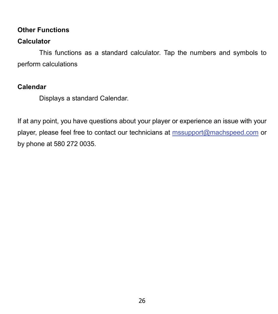 Mach Speed Technologies TRIO T3000 User Manual | Page 27 / 28