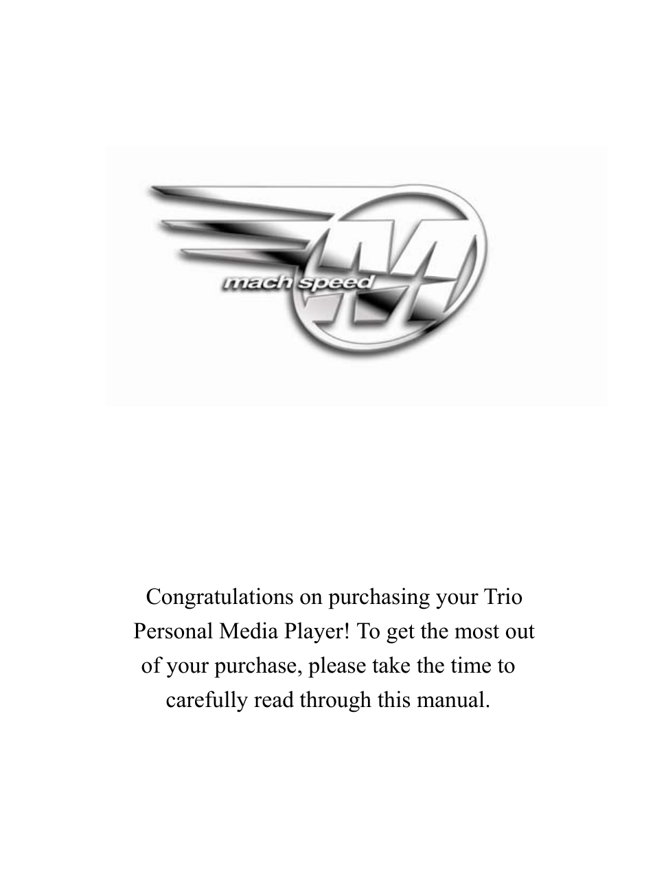 Mach Speed Technologies V5000 User Manual | 35 pages