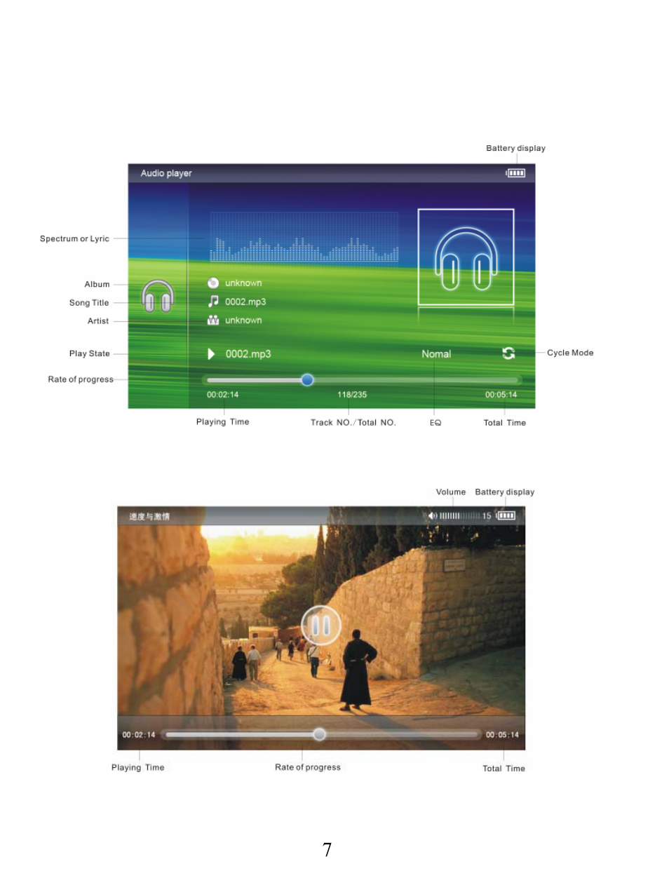 Display screens | Mach Speed Technologies V5000 User Manual | Page 8 / 35