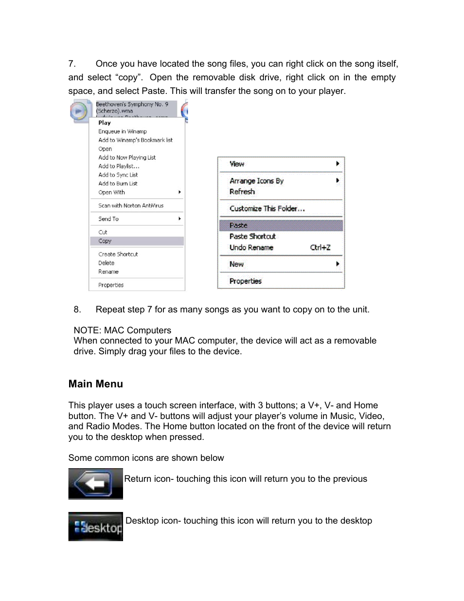Main menu | Mach Speed Technologies T2810C User Manual | Page 10 / 28