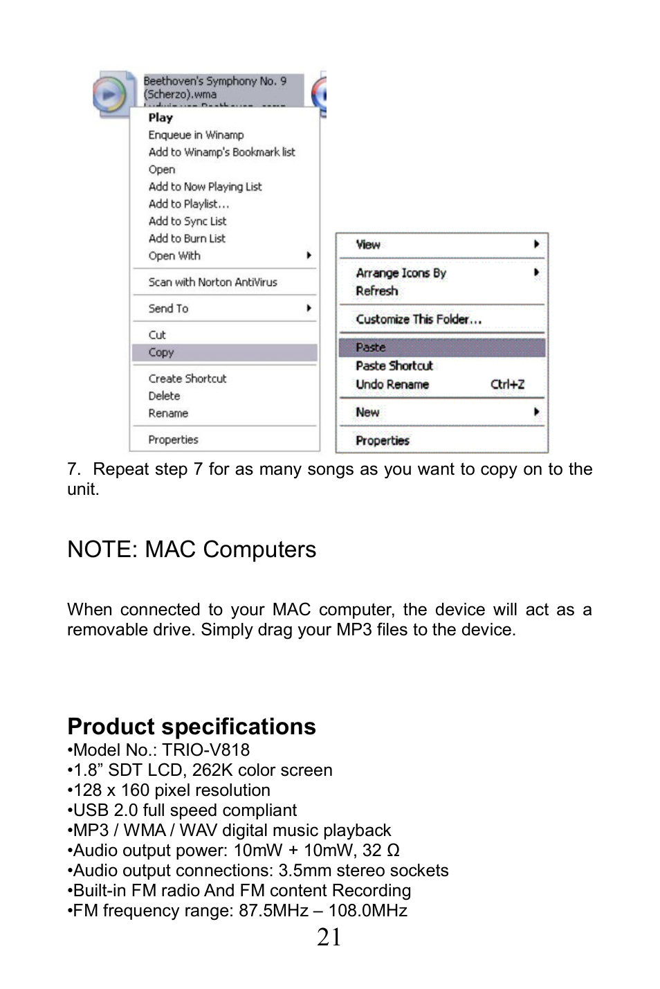 Mach Speed Technologies TRIO-V818 User Manual | Page 21 / 22