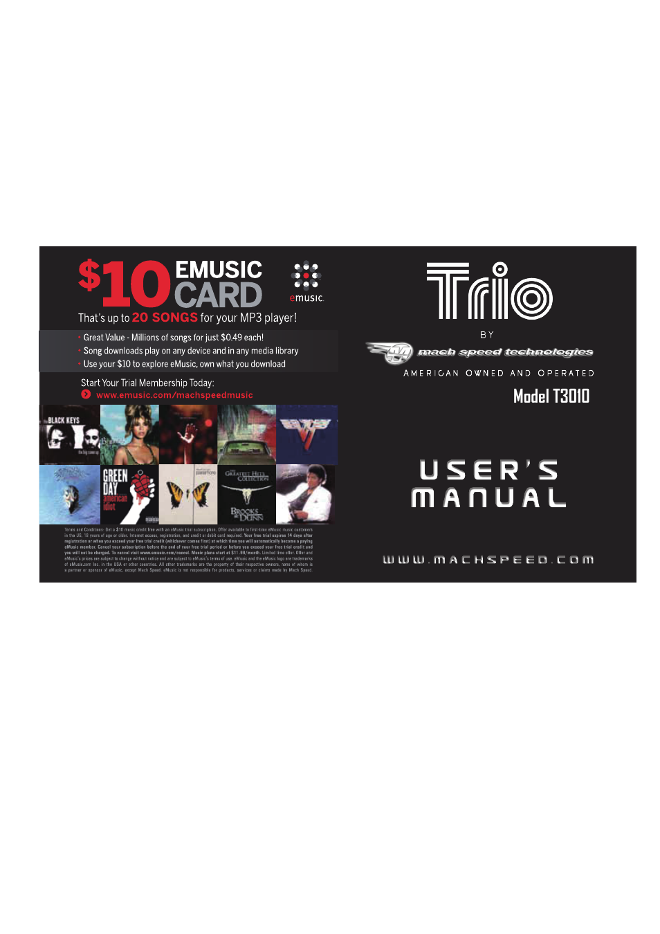 Mach Speed Technologies TRIO T3010 User Manual | 37 pages