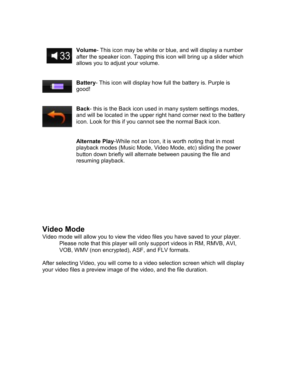 Video mode | Mach Speed Technologies TRIO T4300HD User Manual | Page 12 / 31