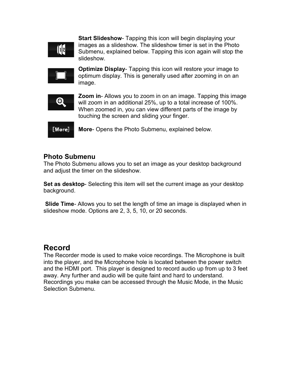 Record | Mach Speed Technologies TRIO T4300HD User Manual | Page 23 / 31