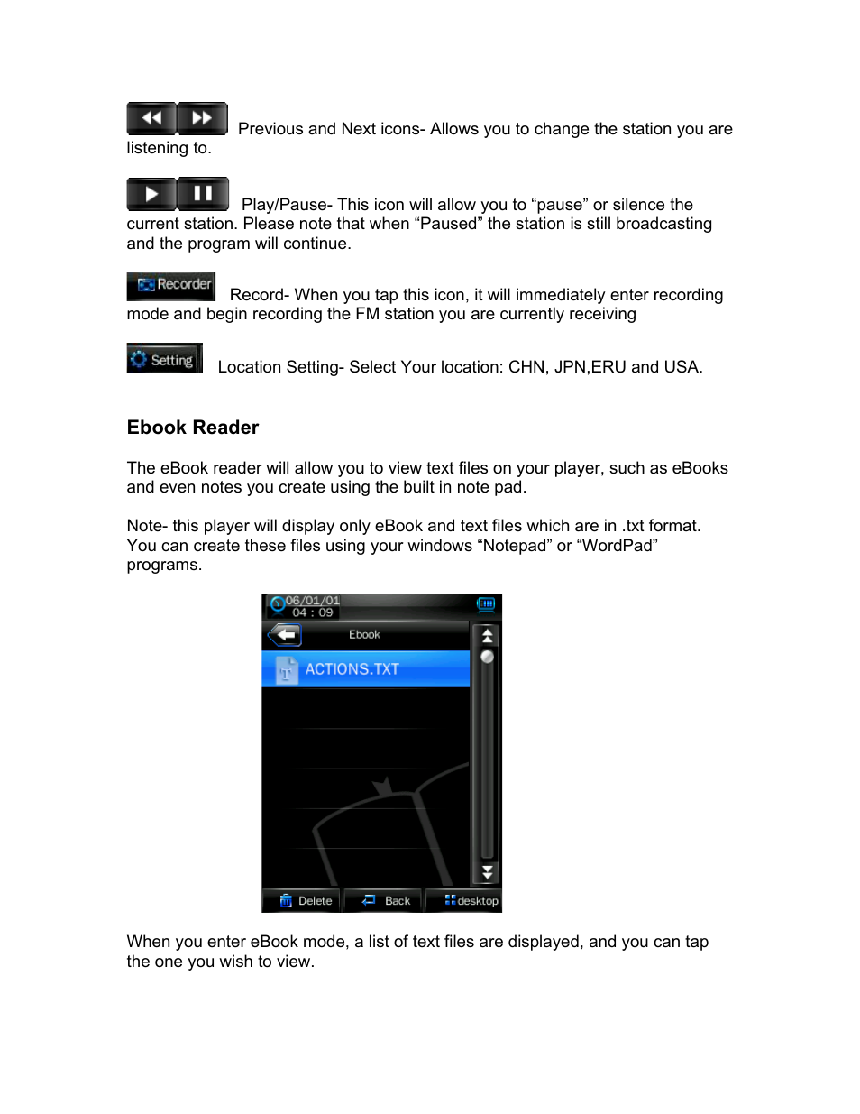Ebook reader | Mach Speed Technologies PERSONAL MEDIA PLAYER T4 User Manual | Page 18 / 29